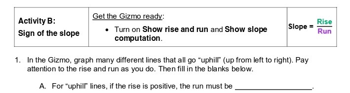 Activity B: Get the Gizmo ready: Rise Sign of the