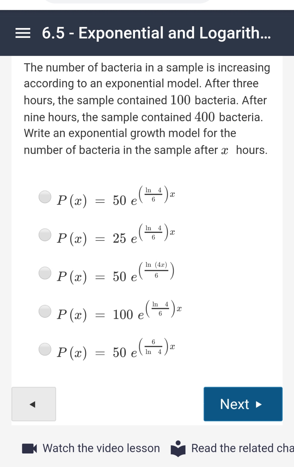 pls solve and explain = 6.5 - Exponential and