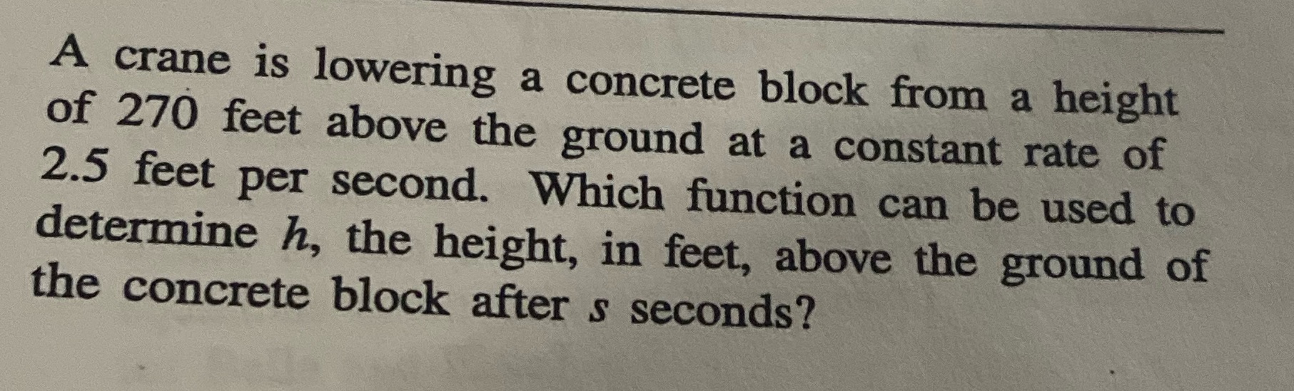 A crane is lowering a concrete block from a