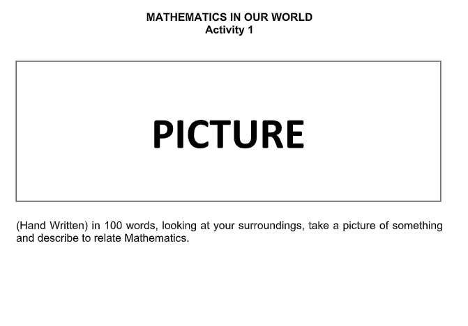MATHEMATICS IN OUR WORLD Activity 1 PICTURE (Hand