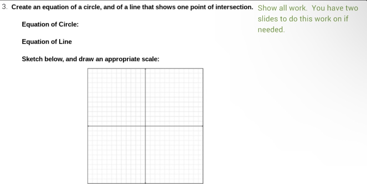 Creating an equation of a circle - Analytical