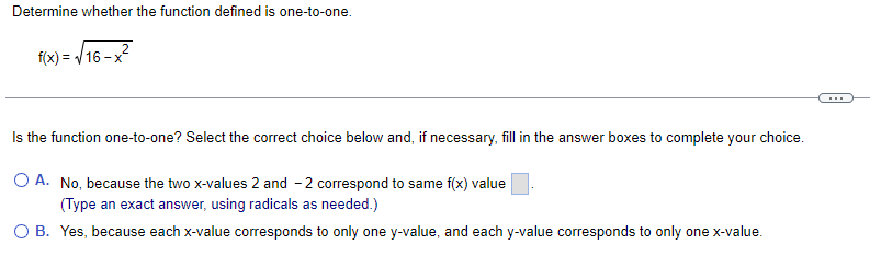 Determine whether the function defined is