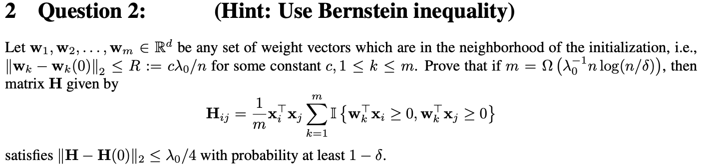 Notations: In this homework, we will use the