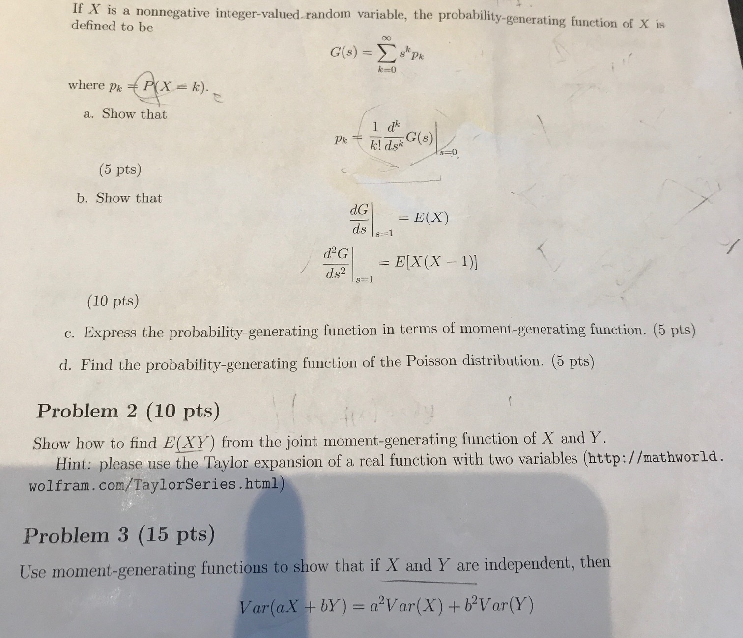 Problem 1 and 2 3 If X is a non negative integer