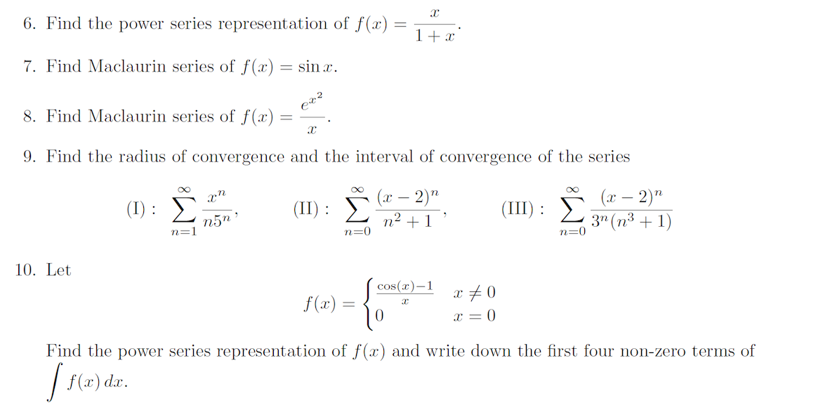 For each question, you must justify the answers