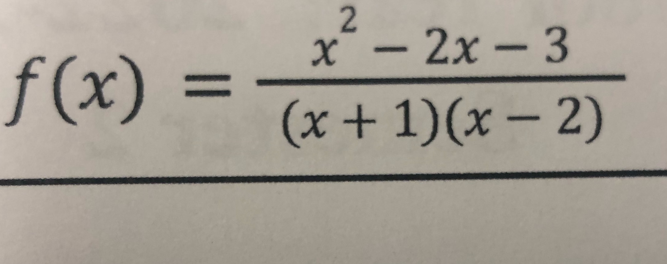 Find vertical and horizontal asymptote \f