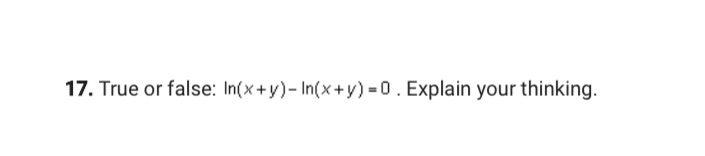 Could you tell me how to solve 17. True or false: