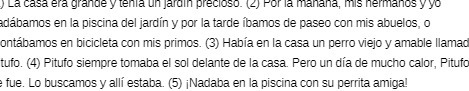 } La casa era grande y tenia un jardin precioso.