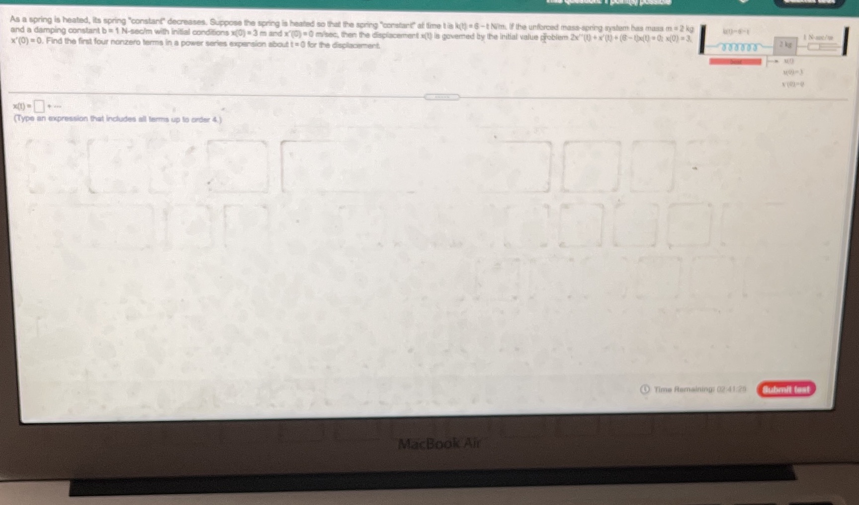 As a spring is heated, its spring "constant"