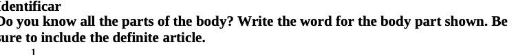 Identificat- 10 you knew all the parts of the