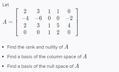 Let 3 1 10 D -4 -6 0 0 A = HHOP 1 2 . Find the