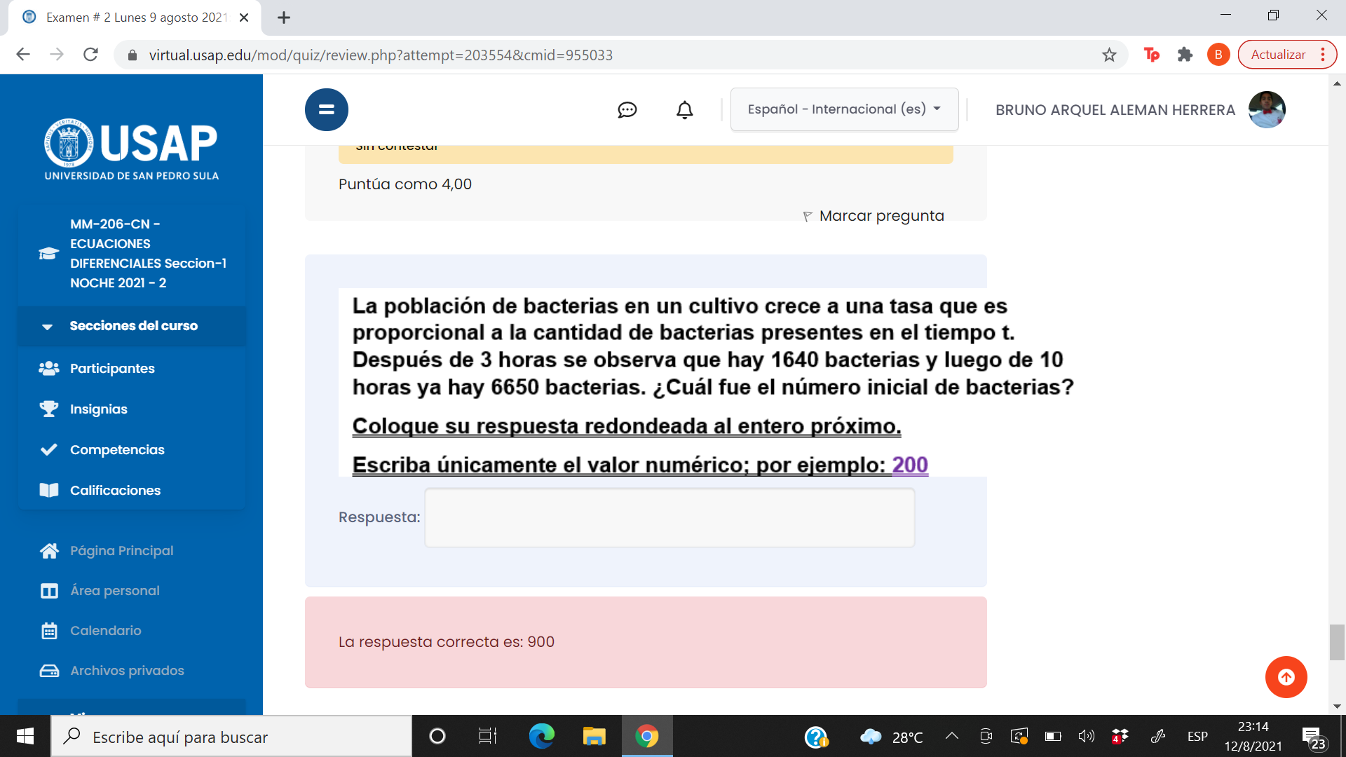 Examen # 2 Lunes 9 agosto 2021 X + X  style=