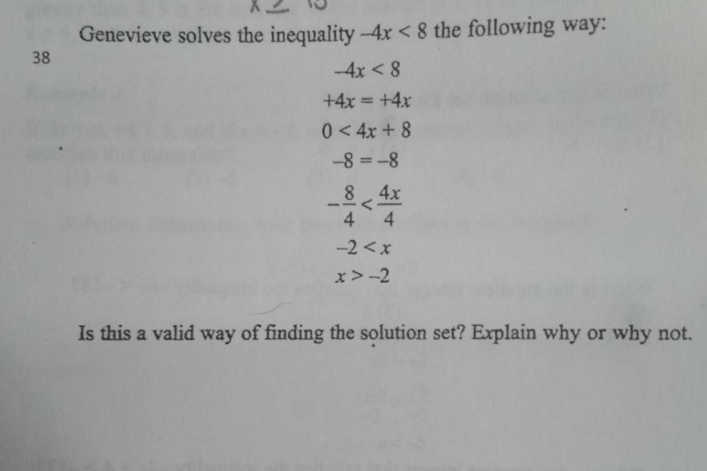 is this a valid way of finding the solution set?