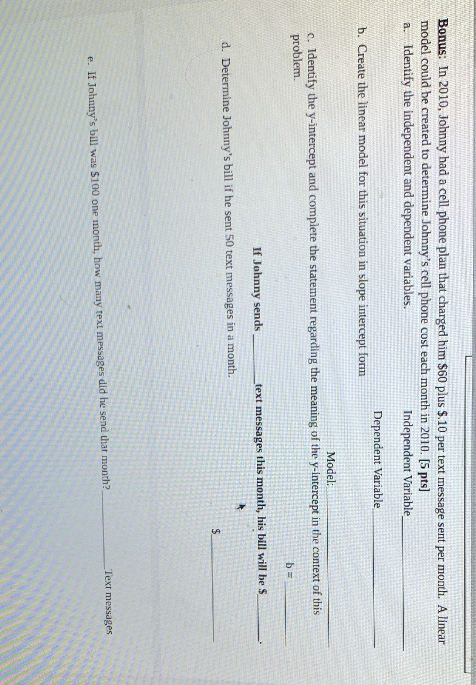 Bonus: In 2010, Johnny had a cell phone plan that