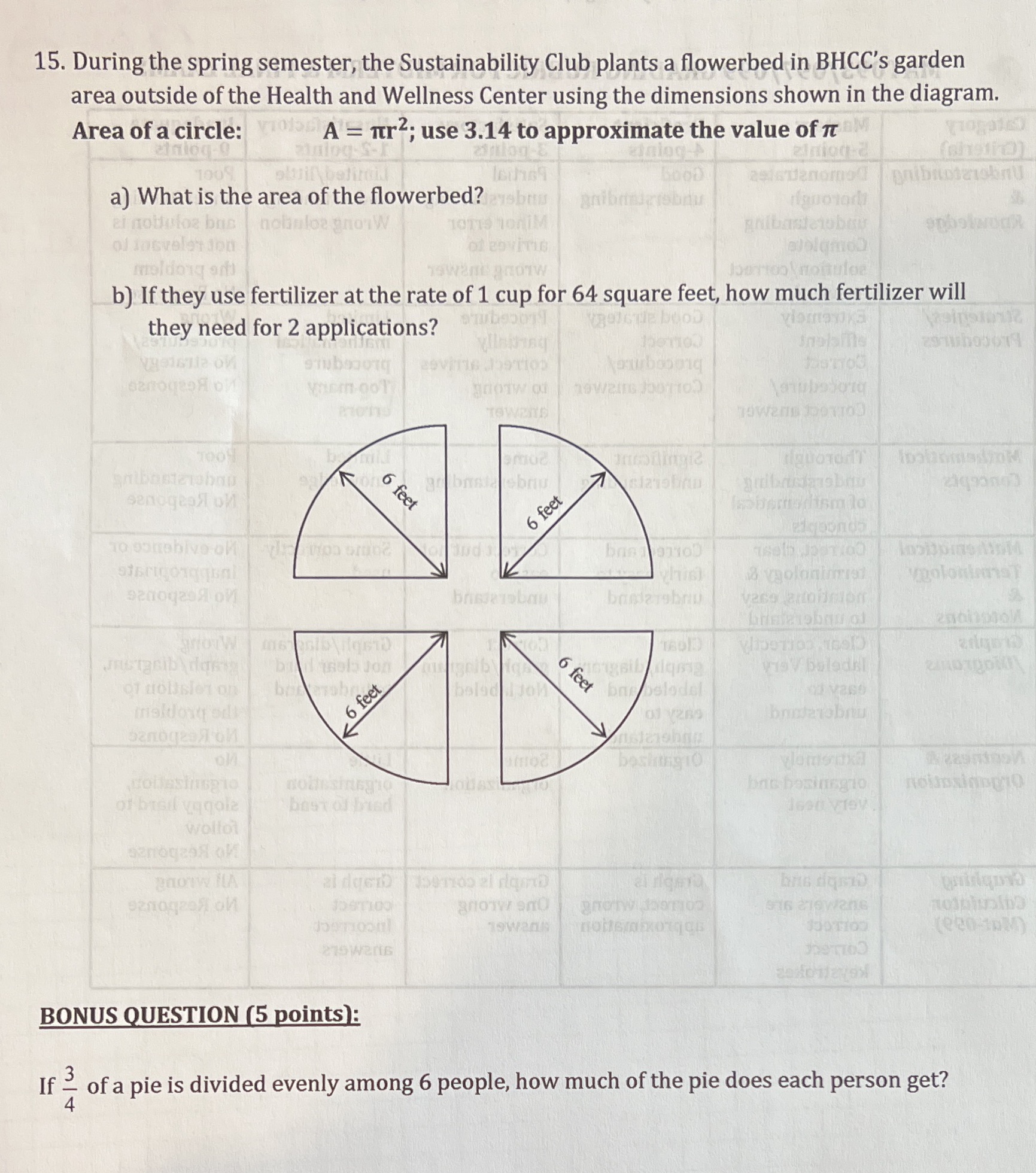 15. During the spring semester, the