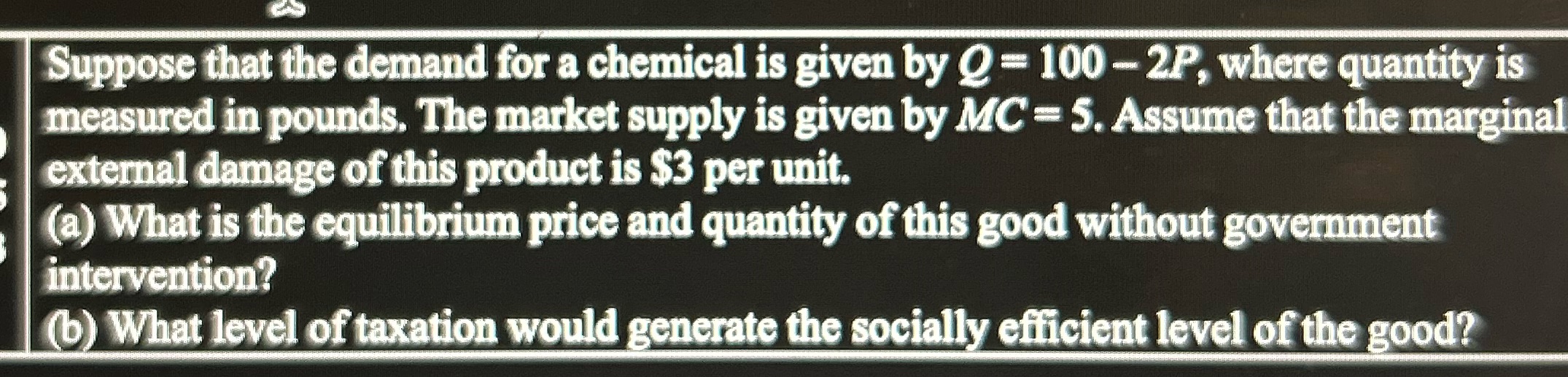 I'm assuming Q=90 and p= 5 what is the level of