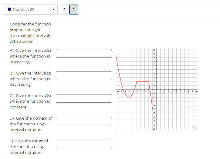 Question 21 < > For the function /(x) = 5 .9*,