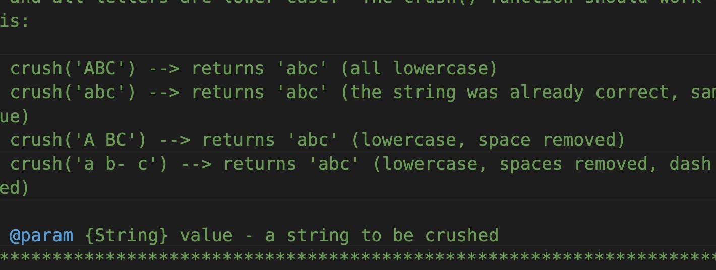 is : crush ( 'ABC' ) - - style=