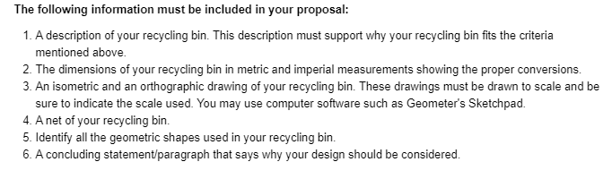 Complete questions 3, 5 and 6. Use the proposal