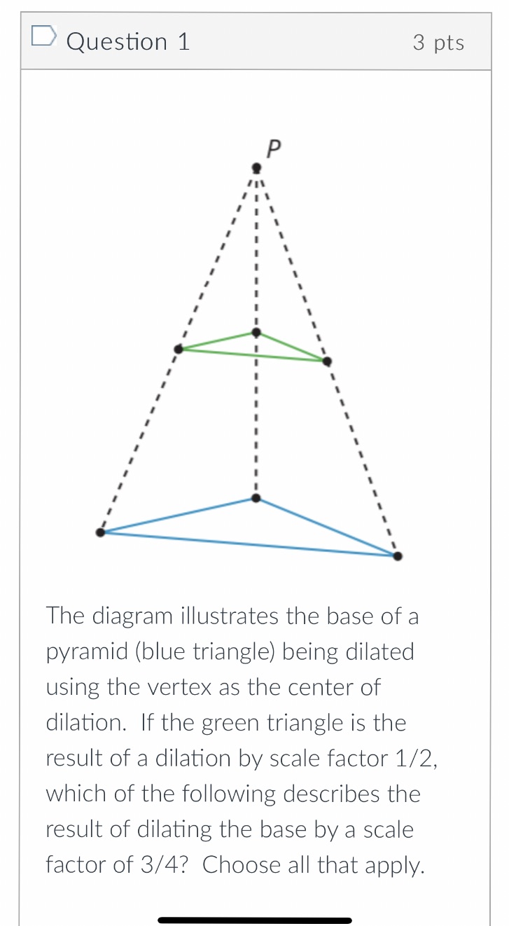 the options are:- The dilated image is between