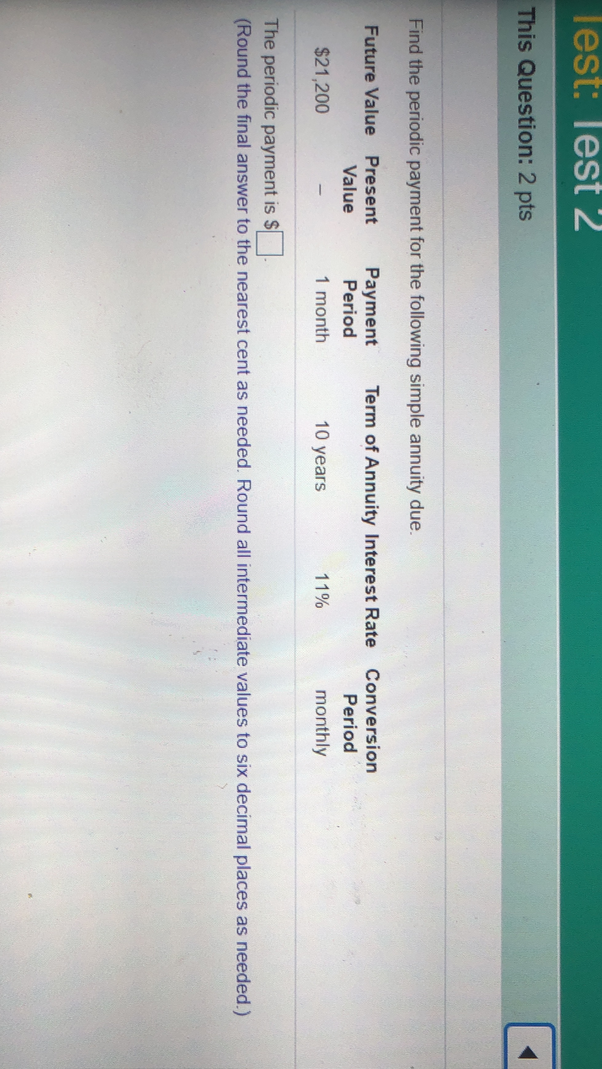 Math for business lest: lest 2 This Question: 2