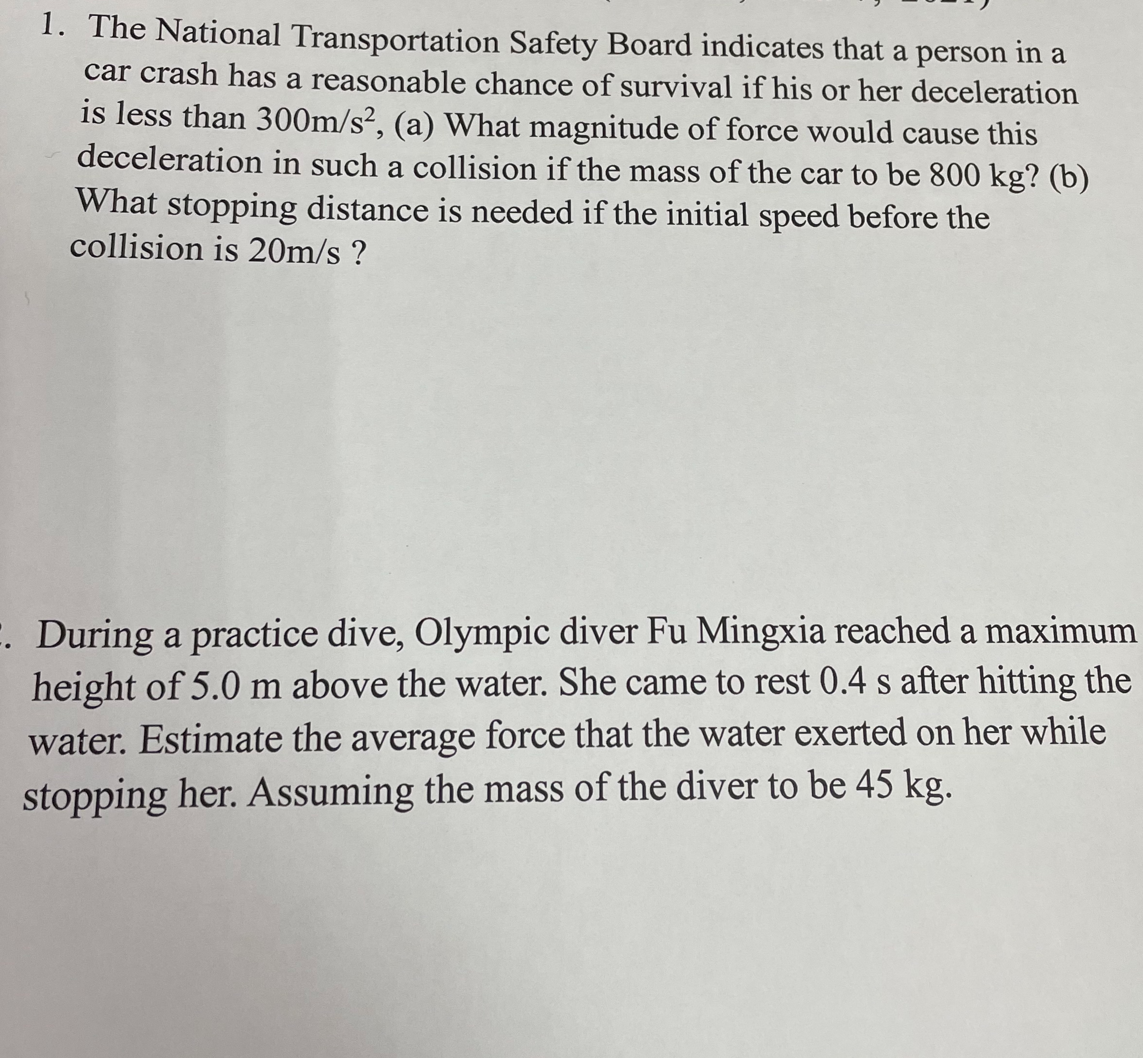 1. The National Transportation Safety Board