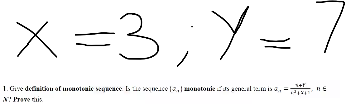 1. Give definition of monotonic sequence. Is the