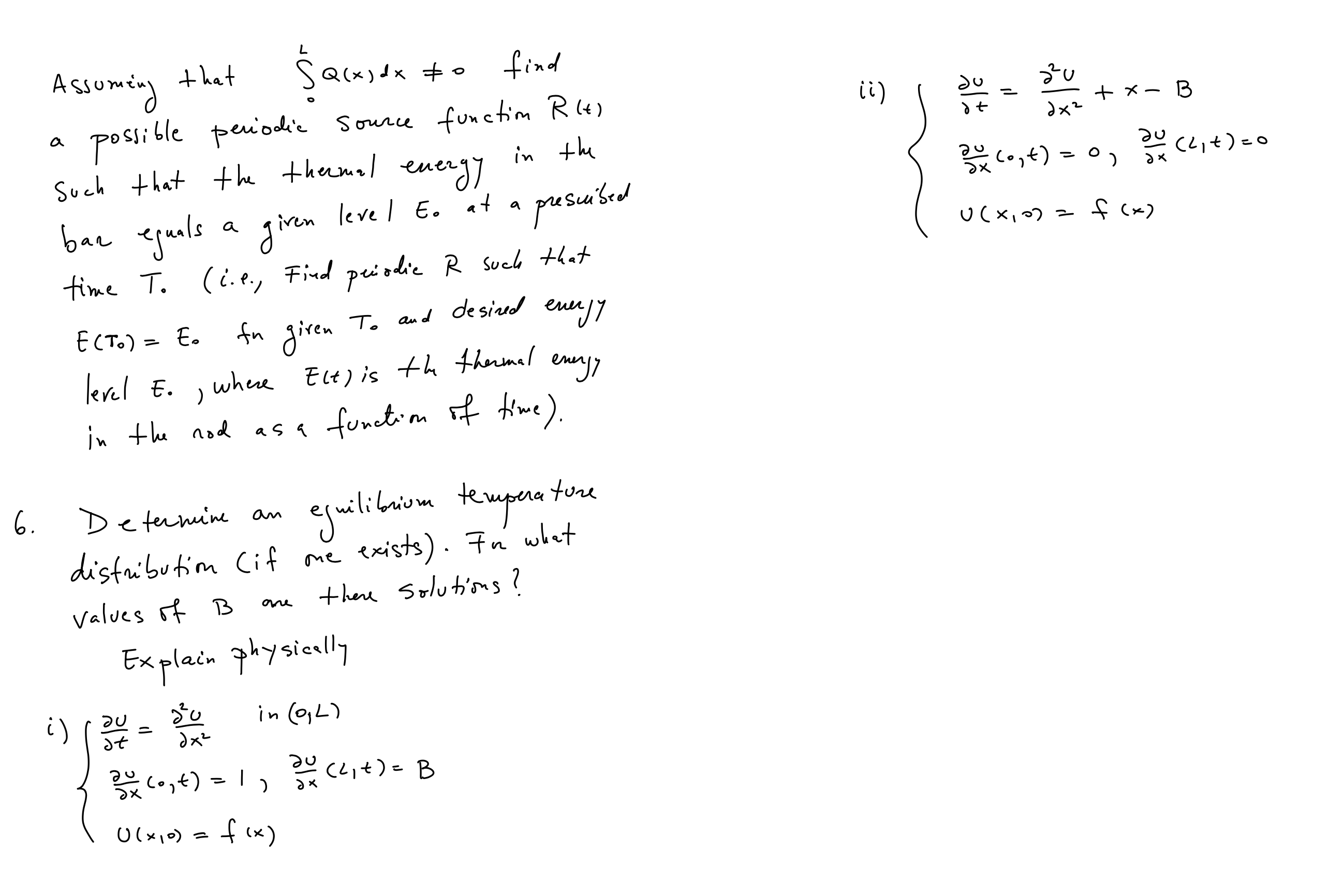 Midterml 1. Determine the equilibrium temperature