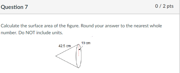 Question 3 0 / 2 pts Find the area and perimeter