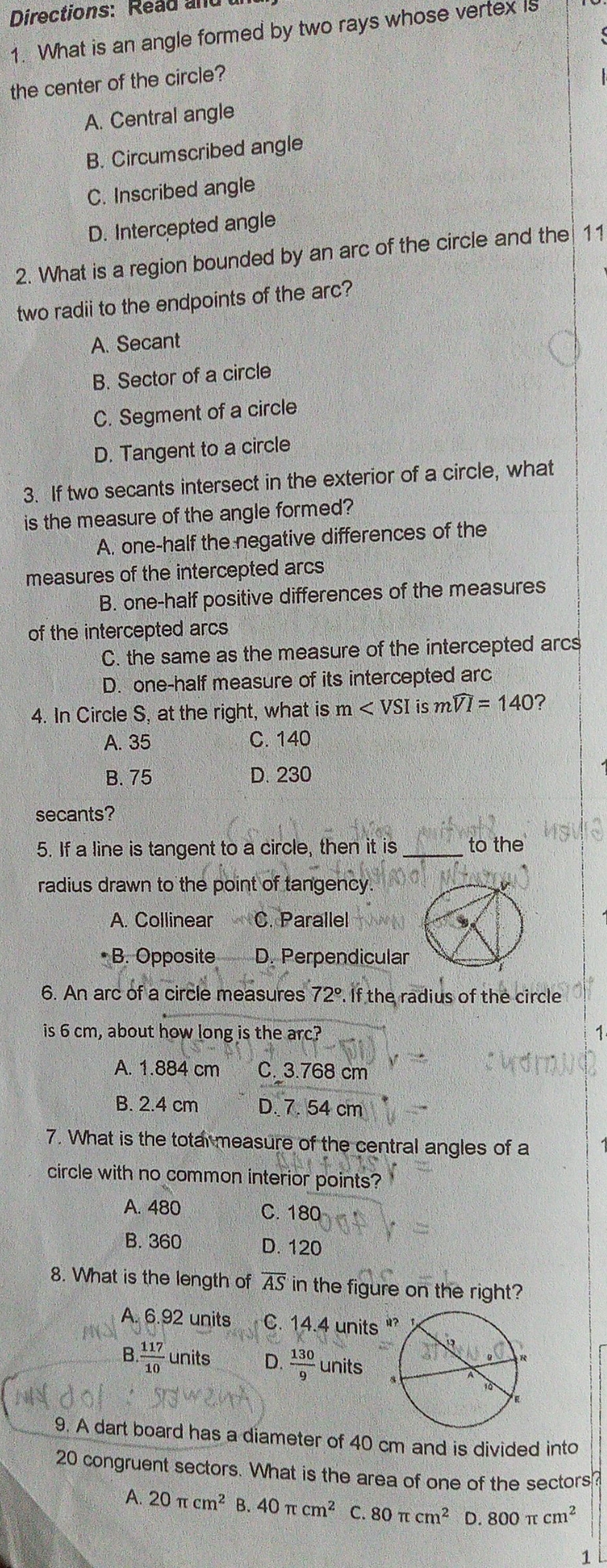 Please help Directions: Read an 1. What is an