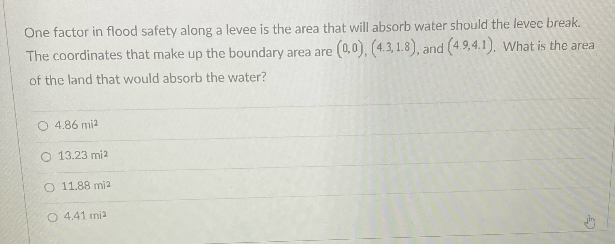 One factor in flood safety along a levee is the