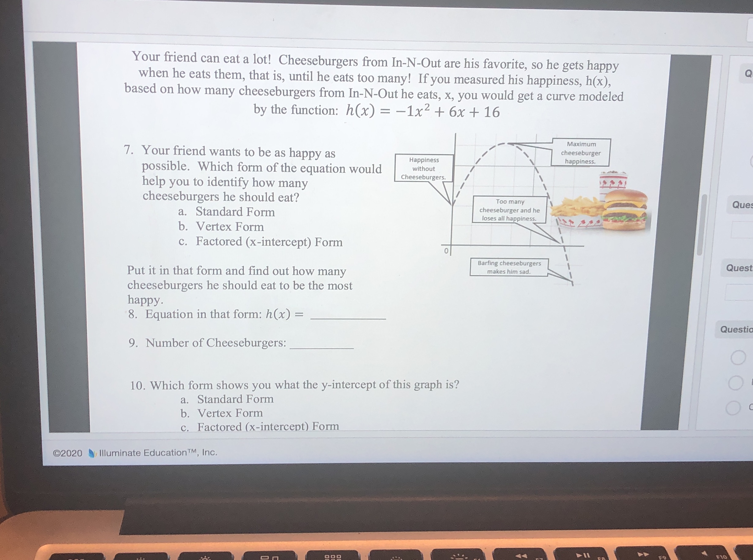 Your friend can eat a lot! Cheeseburgers from