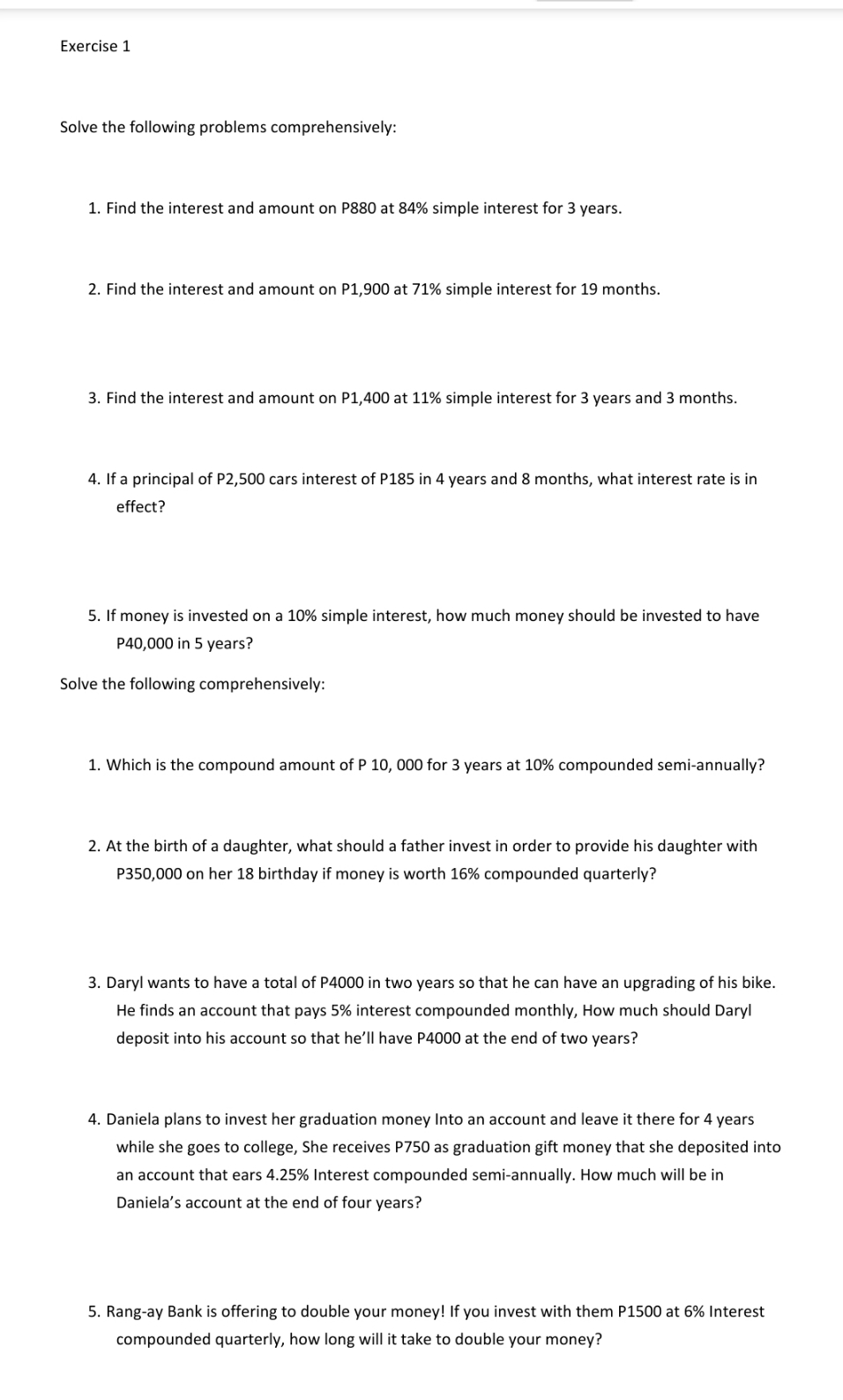 subject: Mathematics in Modern world , kindly