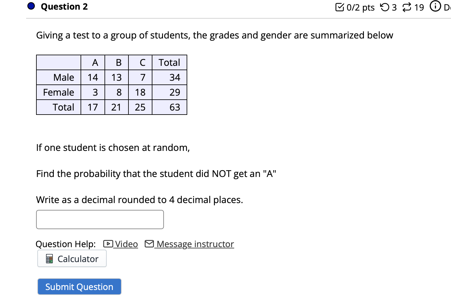 . Question 2 0/2 pts 93 2 19 0 D Giving a test to
