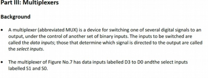 Part III: Multiplexers Background I A multiplemr