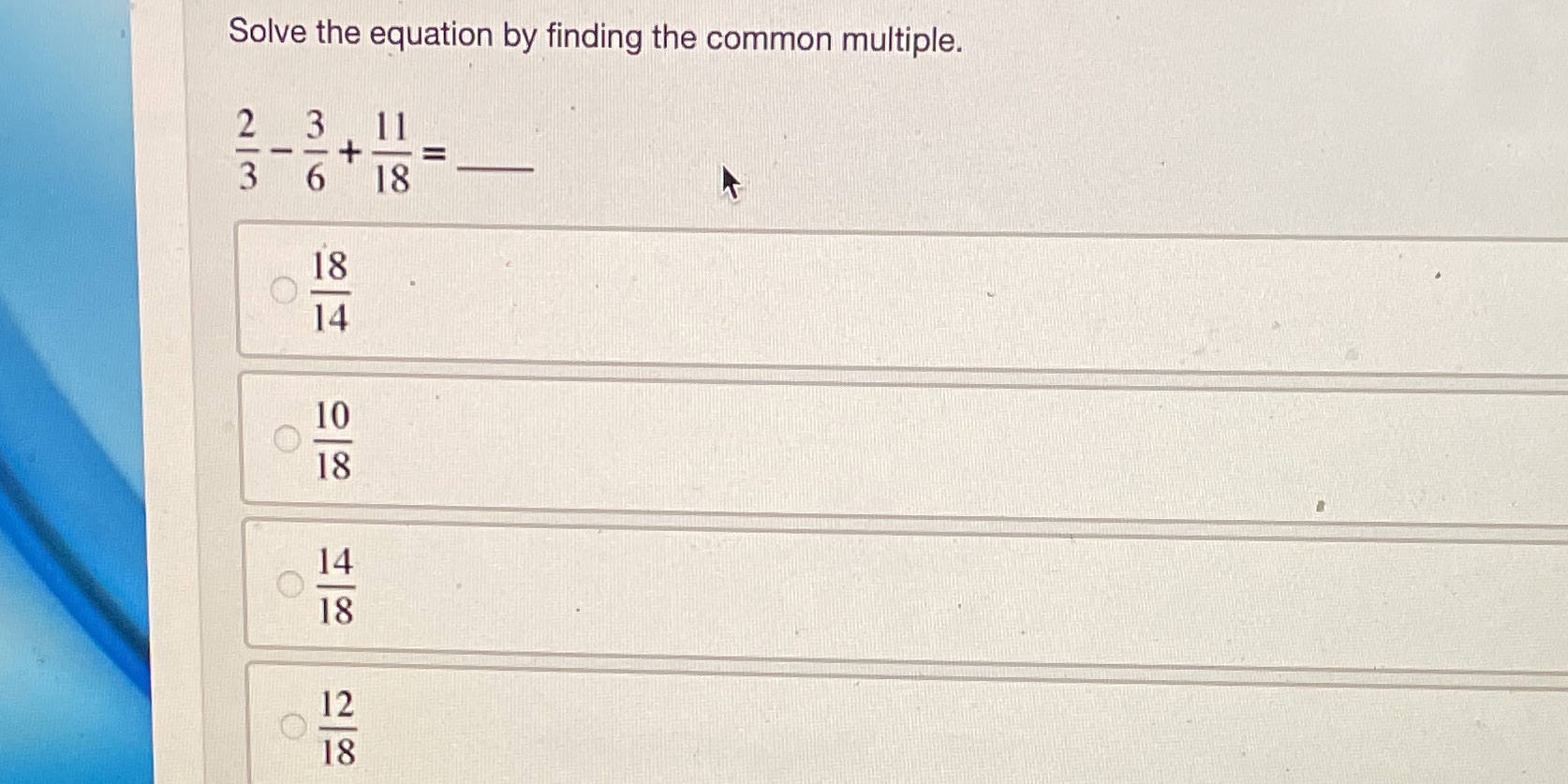 Solve the equation by finding the common