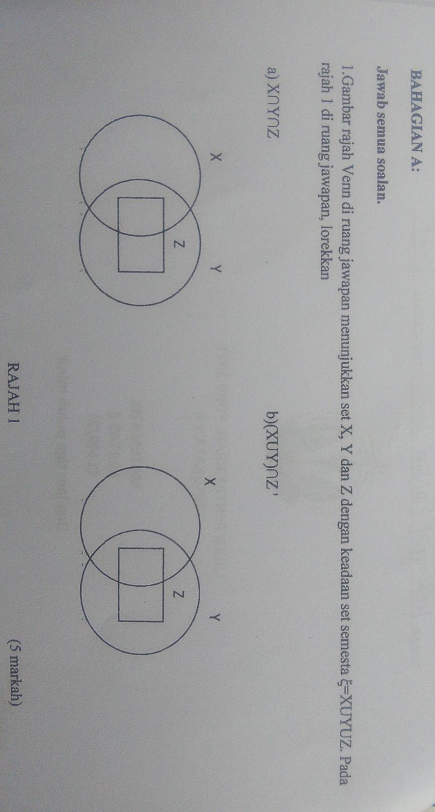 Lorek dekat mana BAHAGIAN A: Jawab semua soalan.