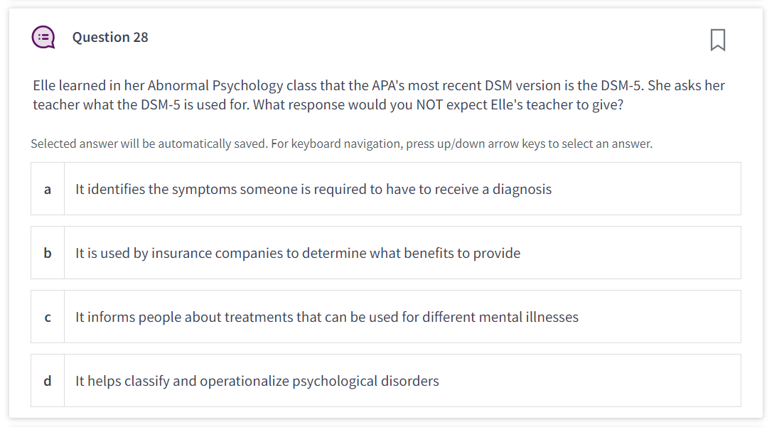 G] Question 26 El The majority of physical and