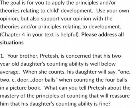 The goal is for you to apply the principles