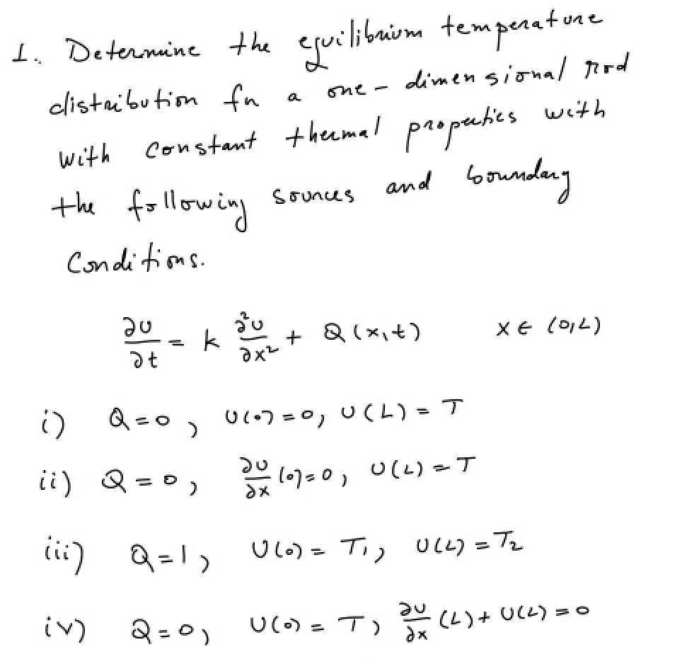 1. Determine the equilibrium temperature