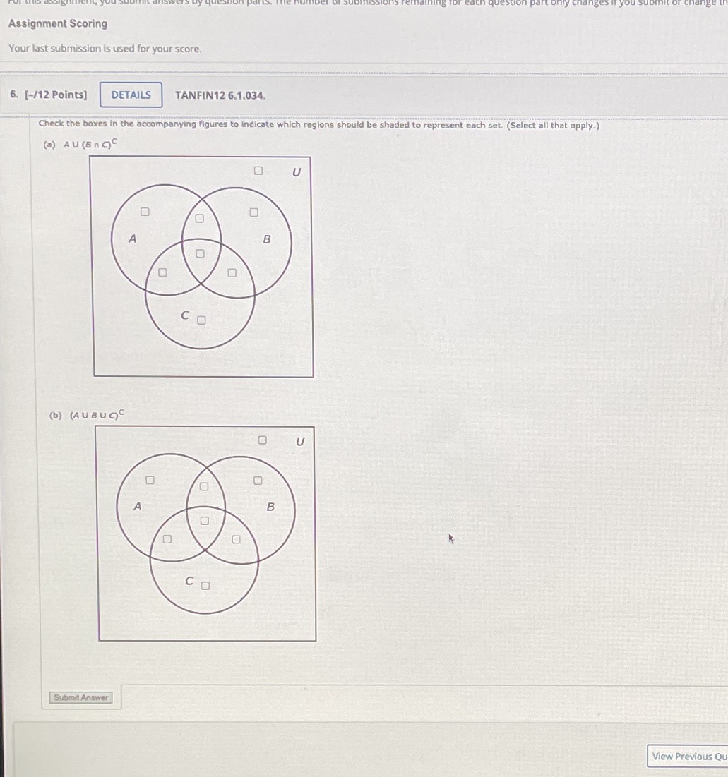Assignment Scoring Your last submission is used