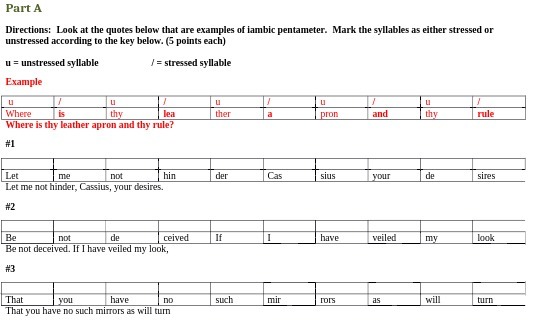 Part A Directions: Look at the quotes below that