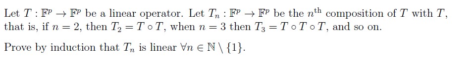 Let T : FP - FP be a linear operator. Let Th : FP