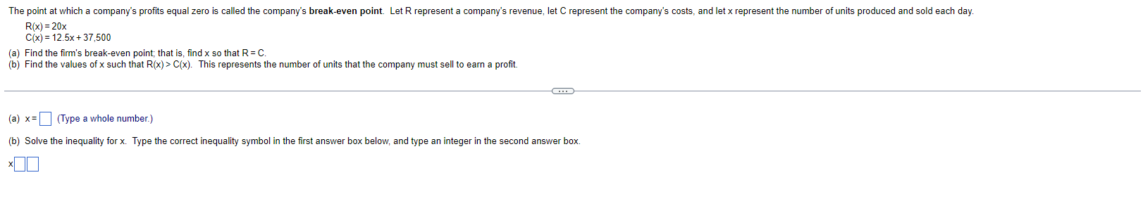 The point at which a company's profits equal