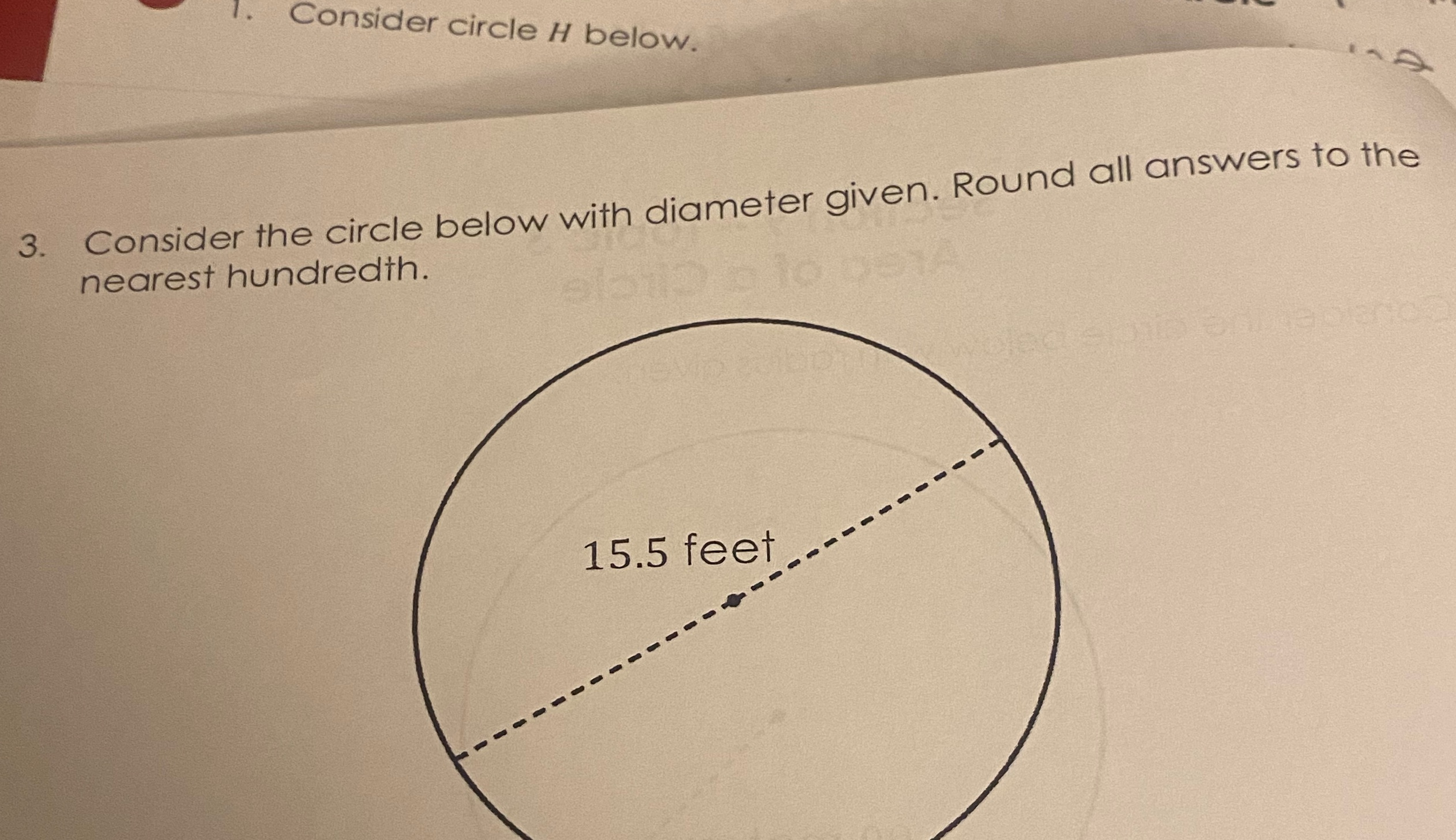 Part A: determine the radius of the circle