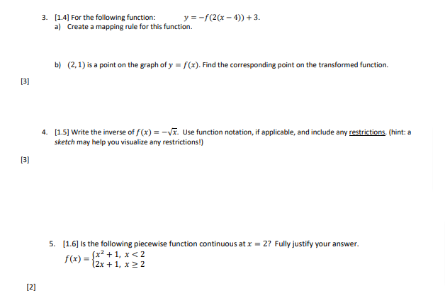 FULL ANSWERS FOR TEST PLEASE ! 3. [1.4] For the