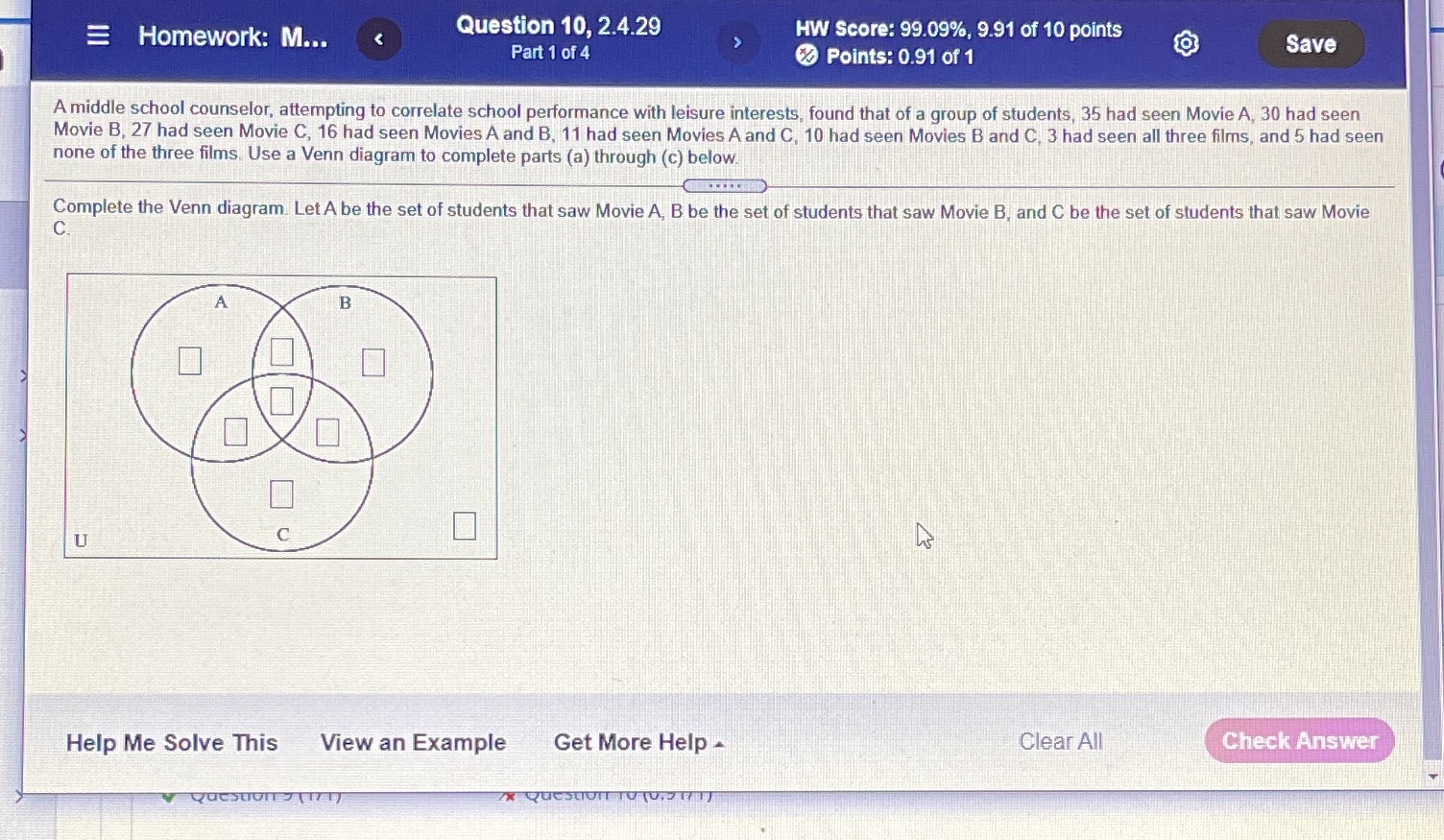 =Homework: M... Question 10, 2.4.29 HW Score: