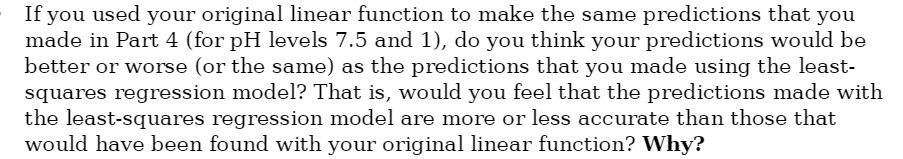 If you used your original linear function to make
