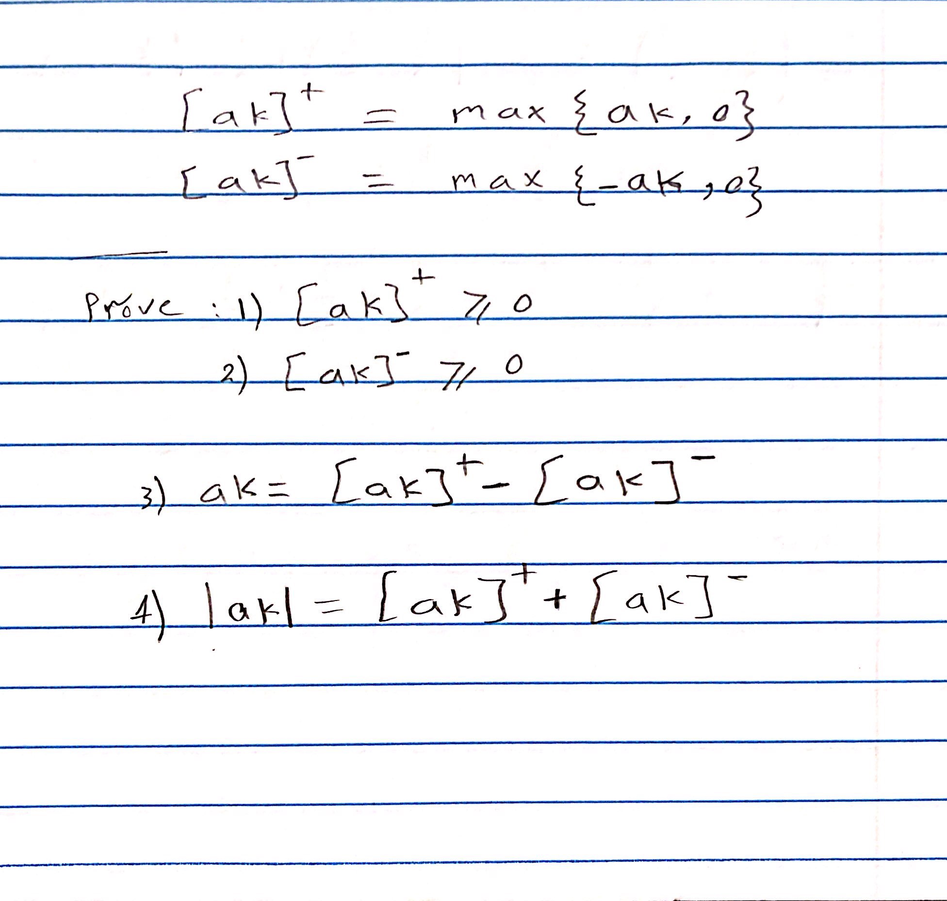 max sak , of [ak ] = max - ak , or Prove . 1) [