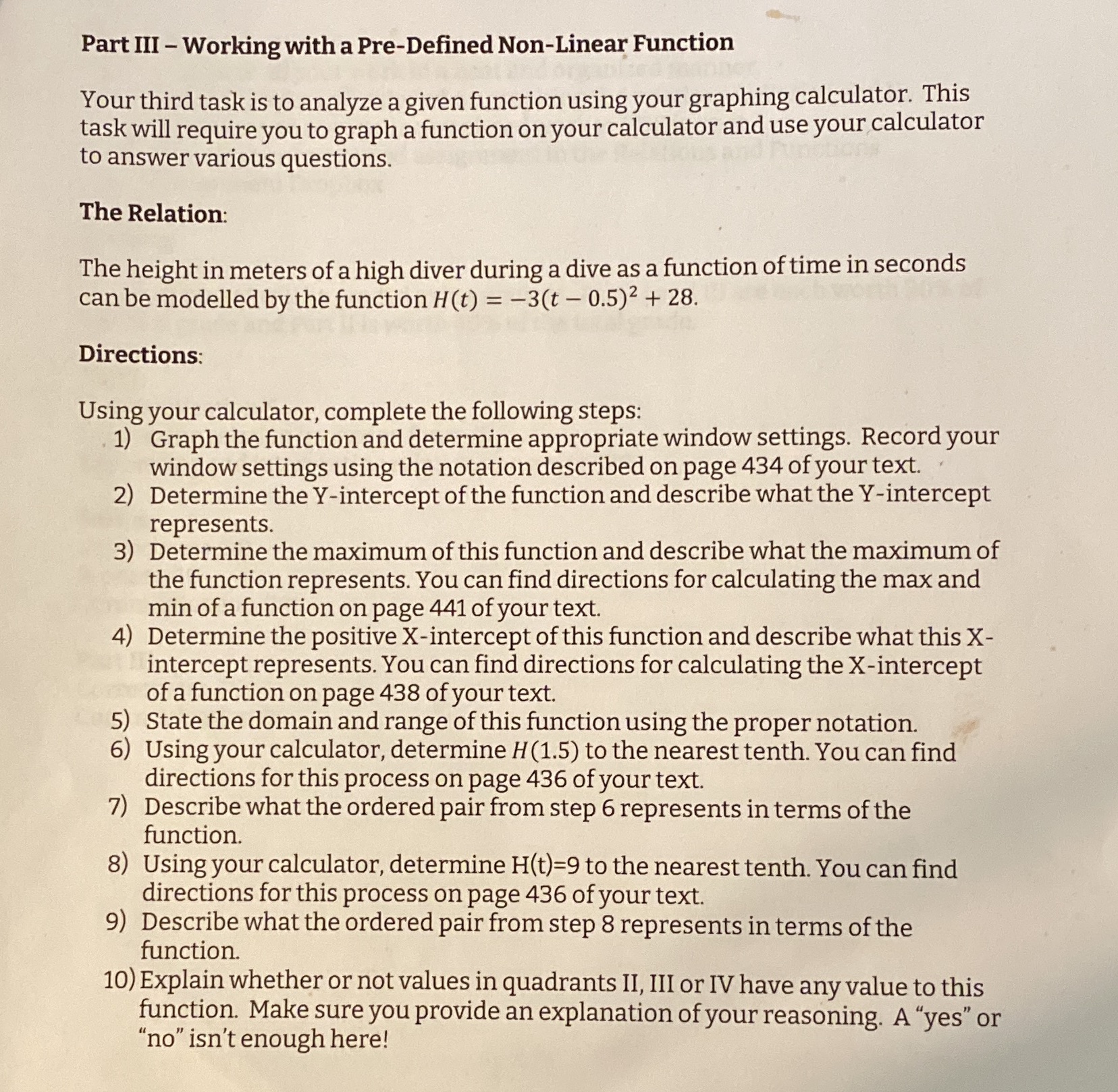 I need answer for 8,9,10 please. Thanks Part III